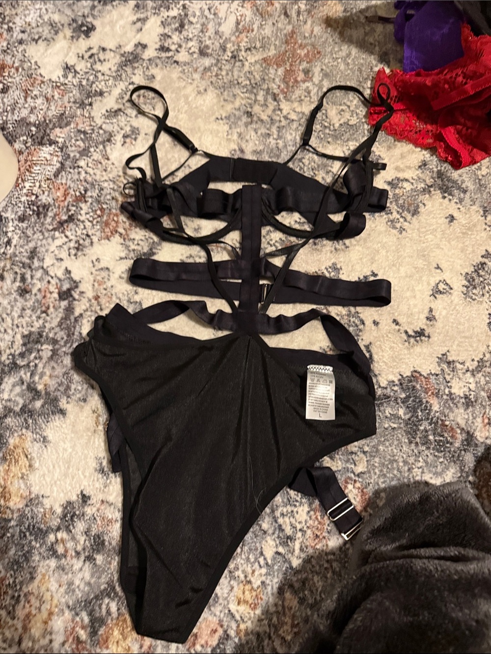 Cutout One-Piece in Black Size Large